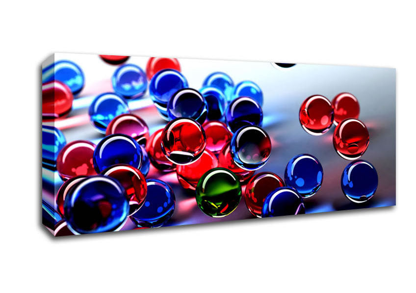 Picture of Floating Bubbles Panoramic Canvas Wall Art