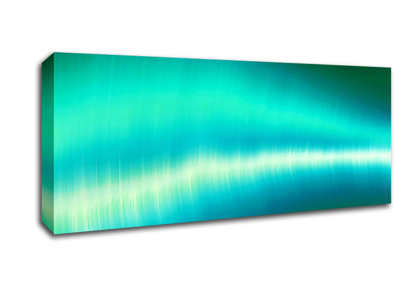 Picture of Green Shock Wave Panoramic Canvas Wall Art