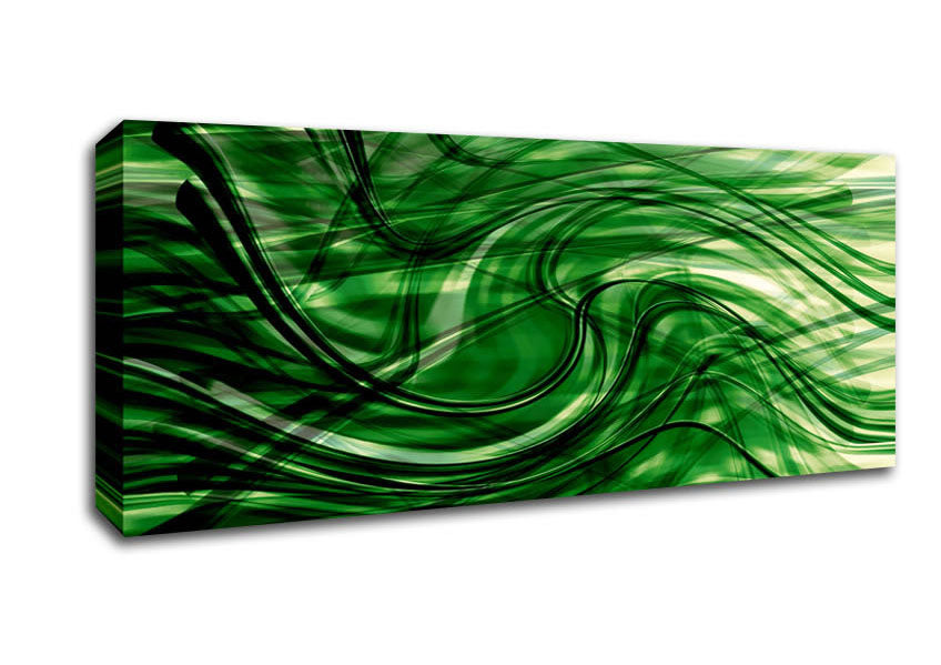 Picture of Green Time Line Panoramic Canvas Wall Art