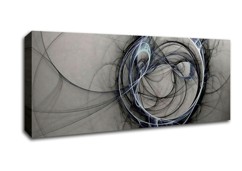 Picture of Grey Planet Twist Panoramic Canvas Wall Art