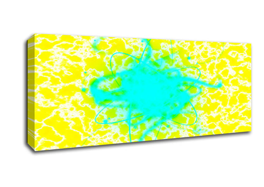 Picture of Heart Of The Matter Blue Panoramic Canvas Wall Art