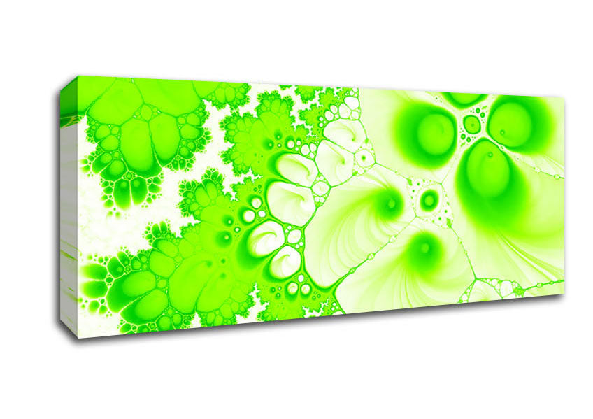 Picture of Hydrolysis Dream Lime Green Panoramic Canvas Wall Art