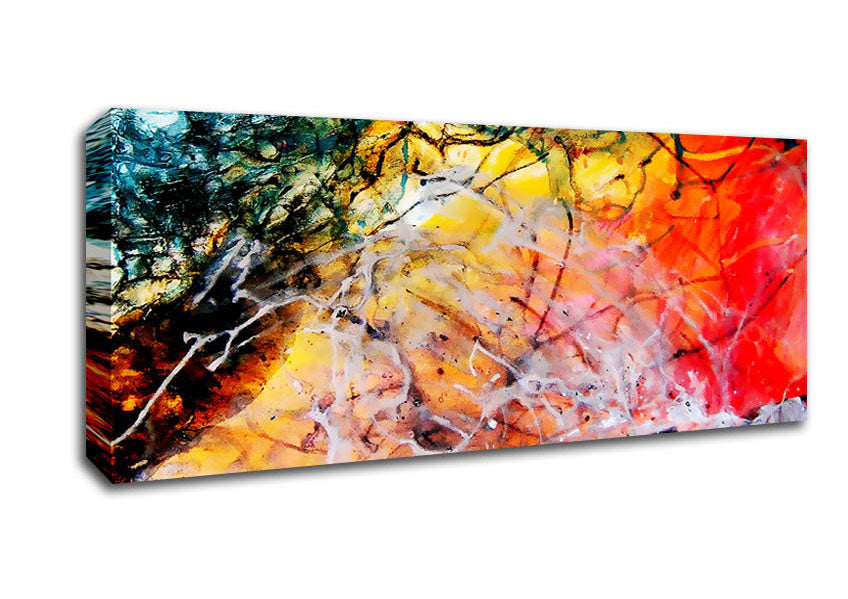 Picture of Illusive Rainbow Trees Panoramic Canvas Wall Art