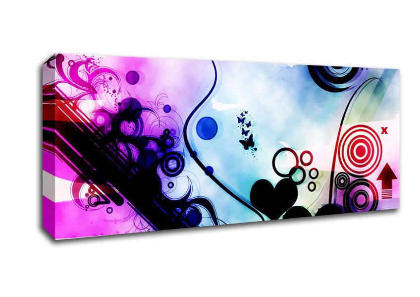 Picture of Love Is In The Air Panoramic Canvas Wall Art