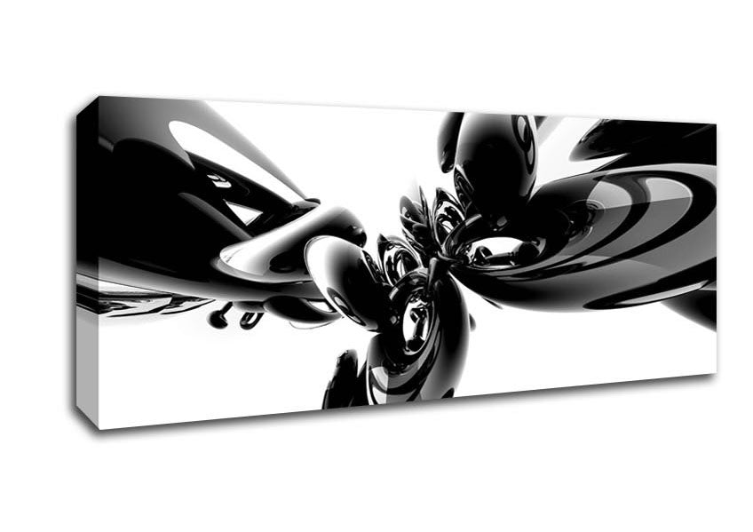 Picture of Magic Eight Ball Black n White Panoramic Canvas Wall Art