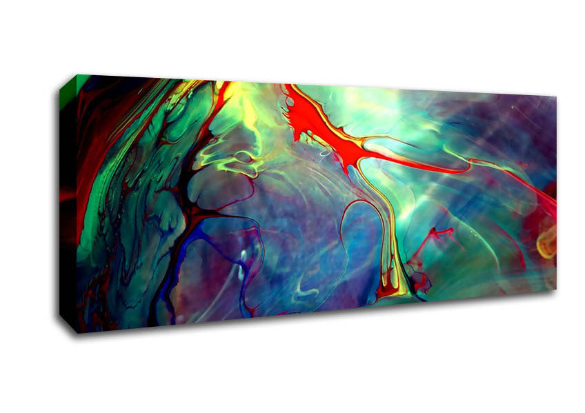 Picture of Mixed Paint Colors Panoramic Canvas Wall Art