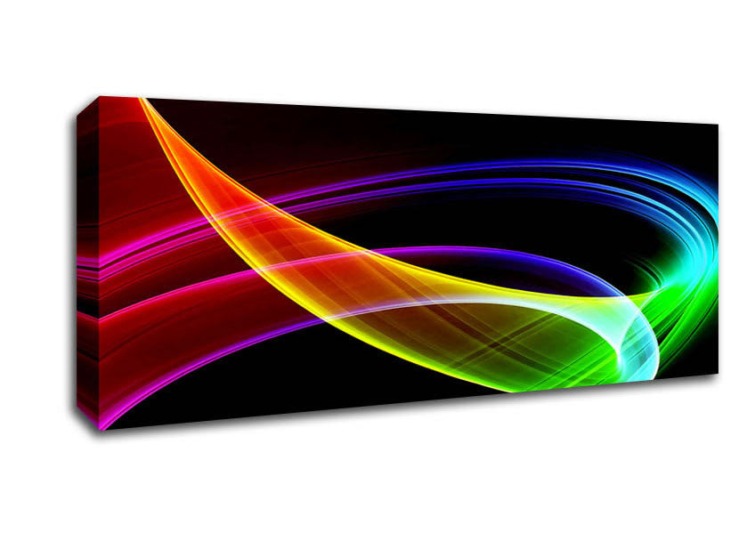 Picture of Multi Coloured Galaxy Swirl Panoramic Canvas Wall Art