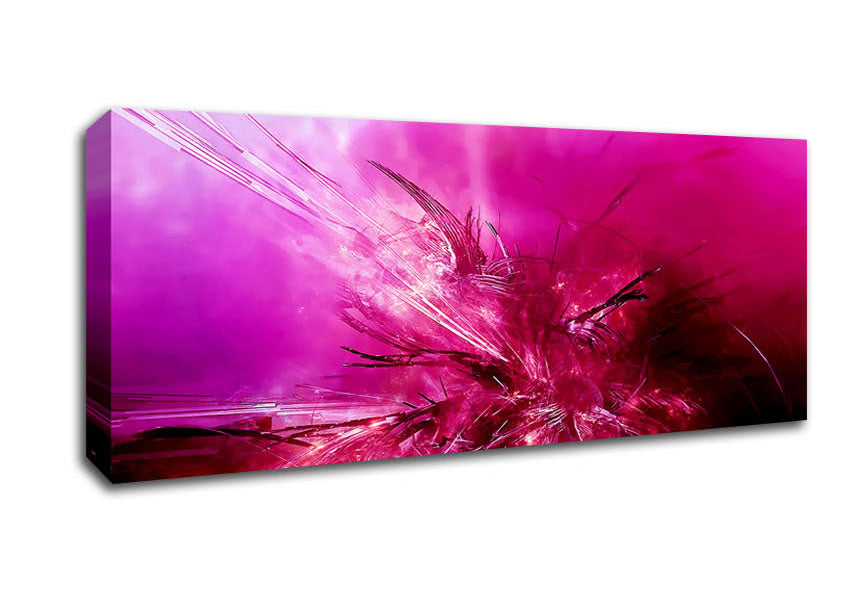Picture of Pink Fury Panoramic Canvas Wall Art