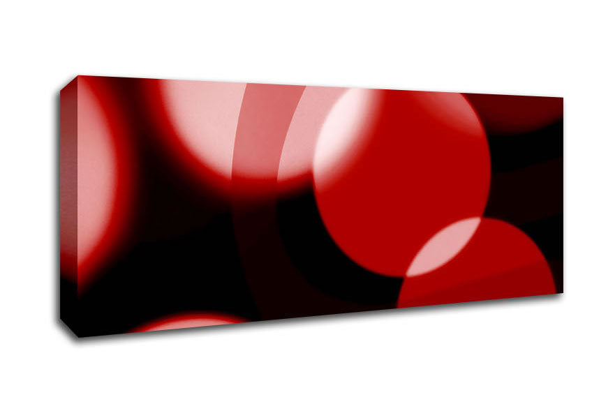 Picture of Red Disco Lights Panoramic Canvas Wall Art
