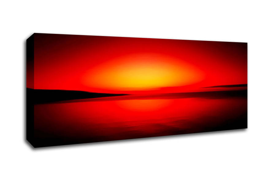 Picture of Red Horizon Panoramic Canvas Wall Art