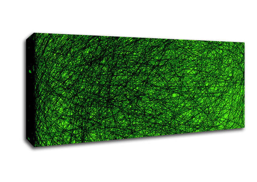 Picture of Space Matter Green Panoramic Canvas Wall Art