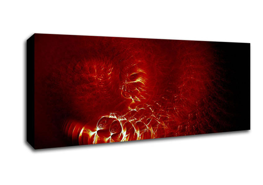 Picture of Time Tunnel Vibrant Red Panoramic Canvas Wall Art