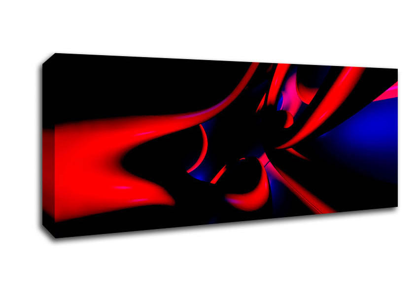 Picture of Vibrant Red Tunnels Panoramic Canvas Wall Art