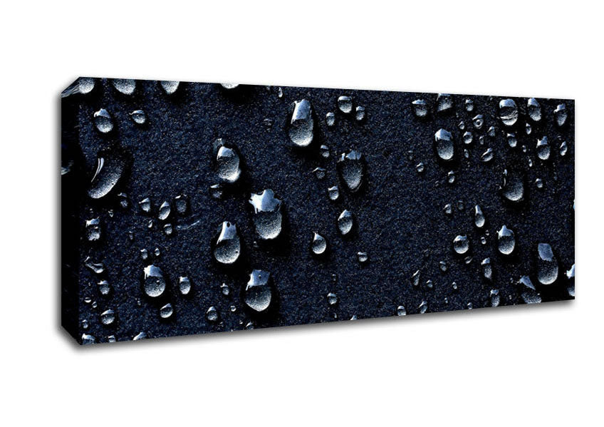 Picture of Water Drops Dark Panoramic Canvas Wall Art