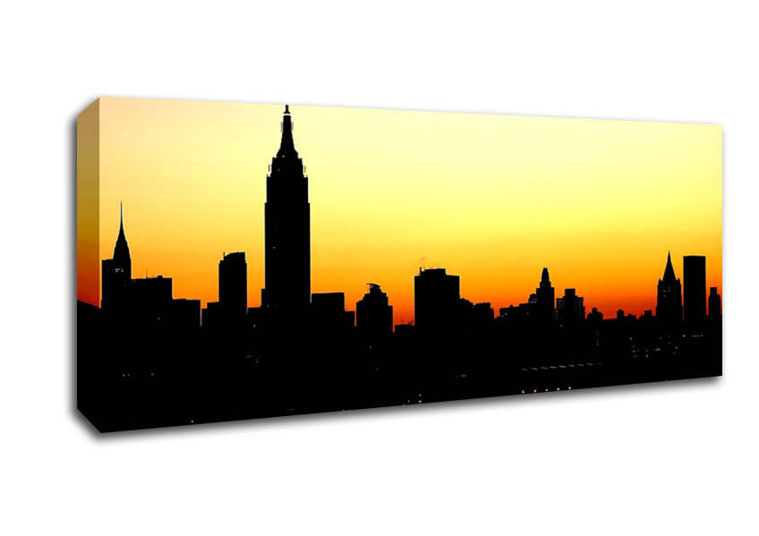 Picture of Empire State Building NYC At Sunset Panoramic Canvas Wall Art