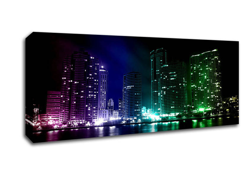 Picture of Creative City Lights Panoramic Canvas Wall Art