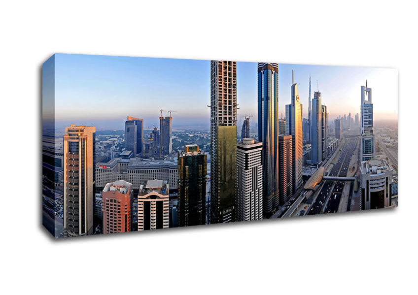 Picture of Downtown Dubai Panoramic Canvas Wall Art