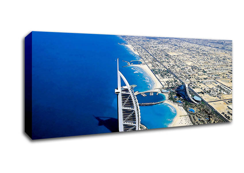 Picture of Dubai Beach Front Panoramic Canvas Wall Art