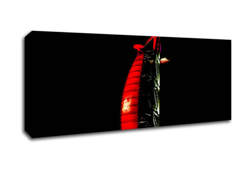 Picture of Dubai Building Red Panoramic Canvas Wall Art