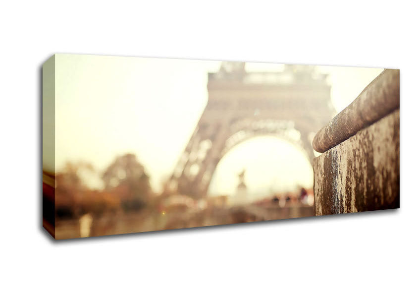Picture of Eiffel Tower Retro Panoramic Canvas Wall Art