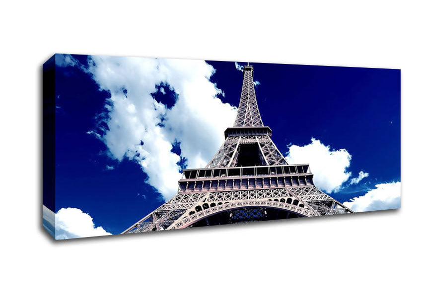 Picture of Eiffel Tower Bottom Up View Panoramic Canvas Wall Art