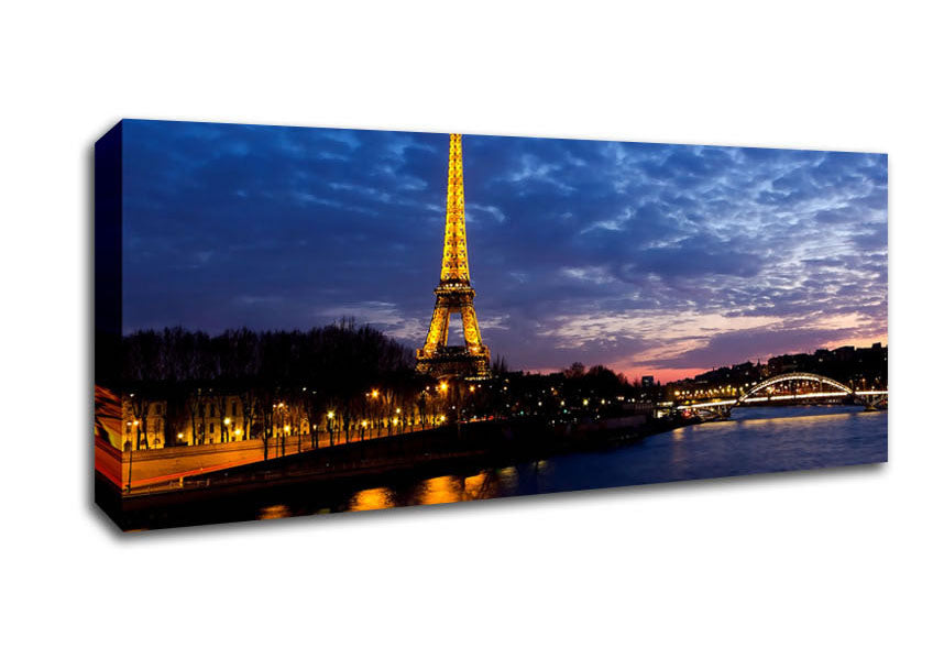 Picture of Eiffel Tower Paris France Panoramic Canvas Wall Art