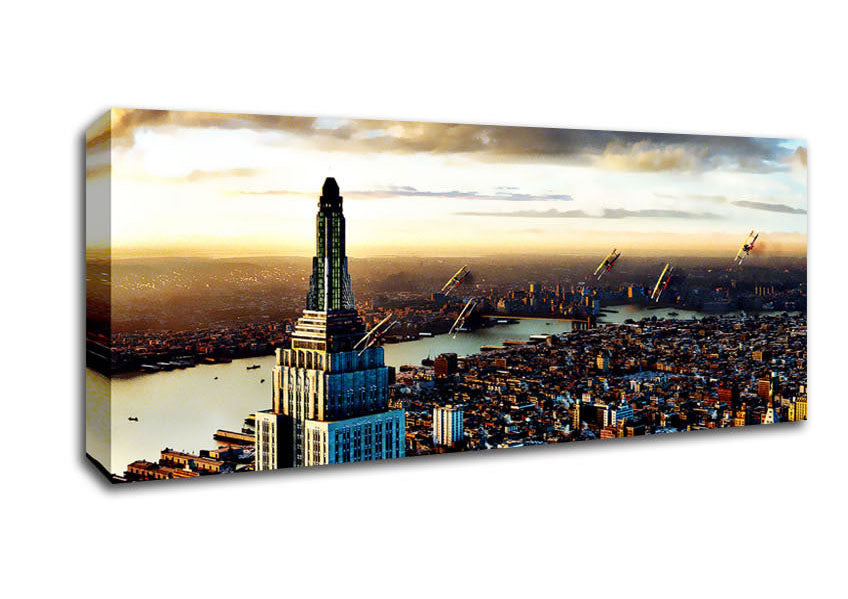Picture of Empire State Building View Panoramic Canvas Wall Art