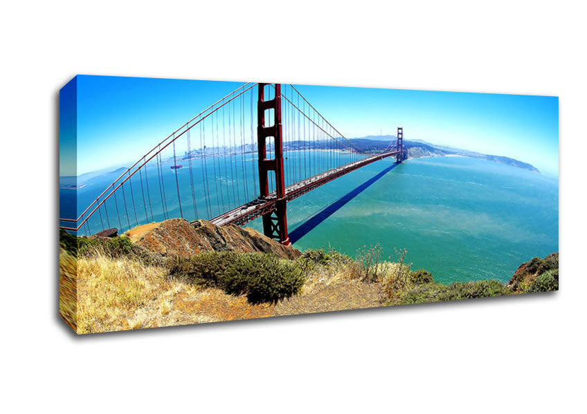 Picture of Golden Gate Bridge Days Panoramic Canvas Wall Art