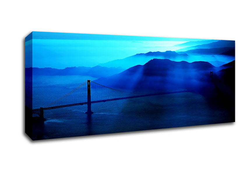 Picture of Golden Gate Bridge Morning Mist Panoramic Canvas Wall Art