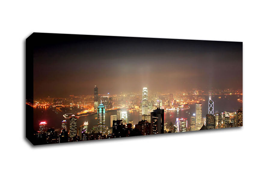 Picture of Hong Kong From Above Panoramic Canvas Wall Art