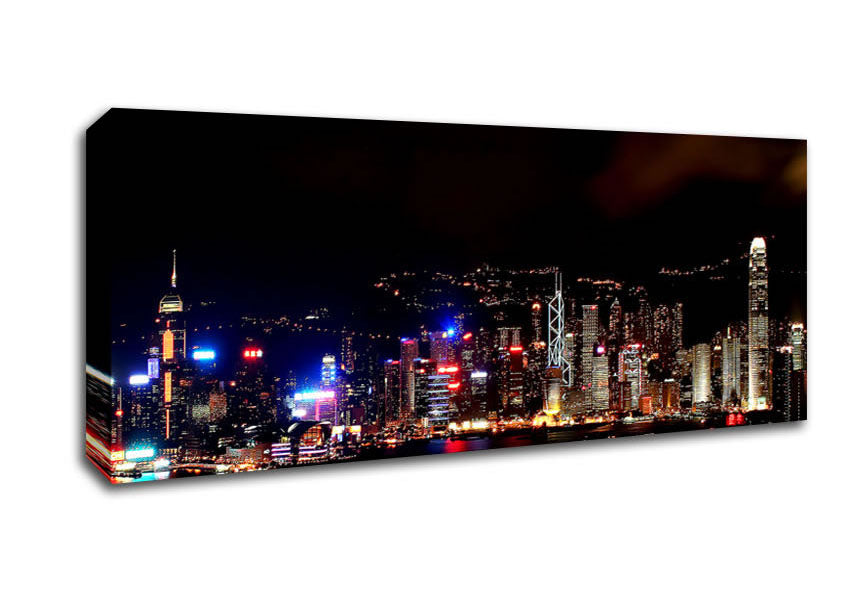 Picture of Hong Kong Reflections Panoramic Canvas Wall Art