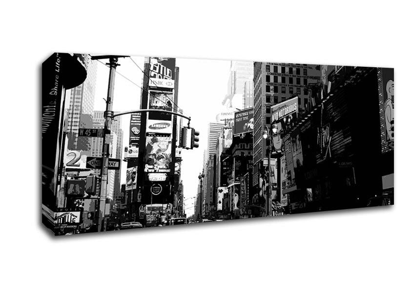 Picture of In The Heart Of Tokyo B n W Panoramic Canvas Wall Art