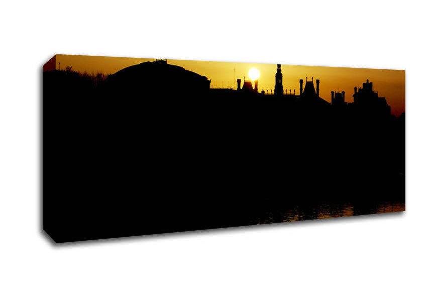 Picture of Italian City Sunset Panoramic Canvas Wall Art