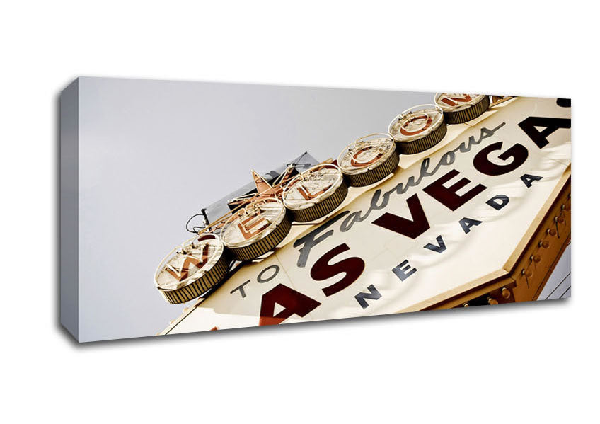 Picture of Las Vegas Sign Panoramic Canvas Wall Art