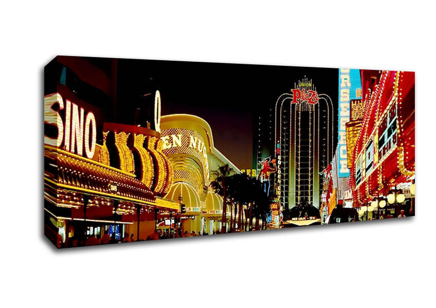 Picture of Las Vegas Strip Casino Heaven Panoramic Canvas Wall Art
