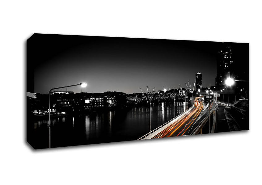 Picture of Light Traces Panoramic Canvas Wall Art