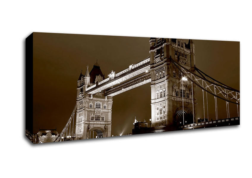 Picture of London Bridge Chocolate Skys Panoramic Canvas Wall Art
