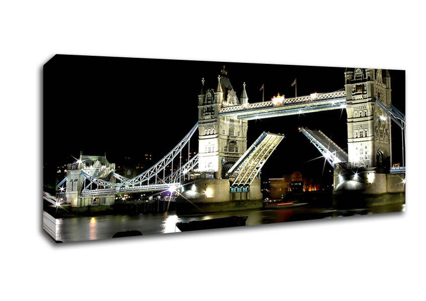 Picture of London Bridge Night Panoramic Canvas Wall Art