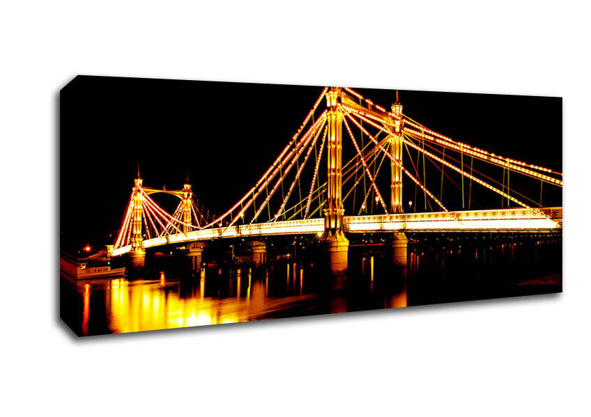 Picture of London Bridge Reflections Panoramic Canvas Wall Art