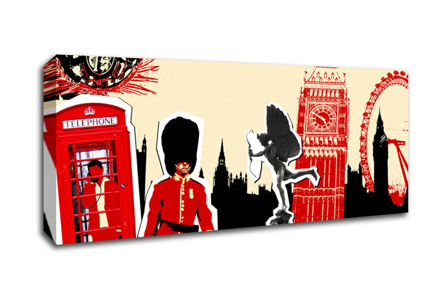 Picture of London Collage Panoramic Canvas Wall Art