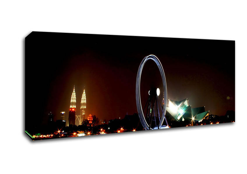 Picture of London Eye Over The Thames Panoramic Canvas Wall Art