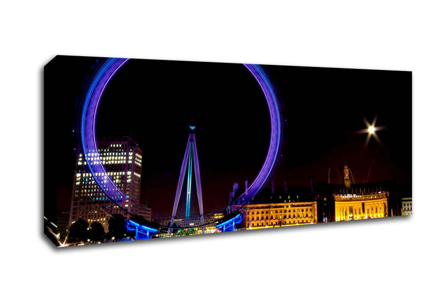 Picture of London Eye Speed Nights Panoramic Canvas Wall Art