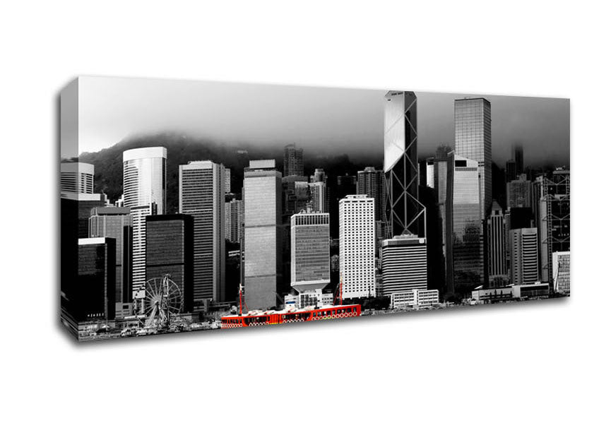 Picture of Hong Kong River Boat Panoramic Canvas Wall Art
