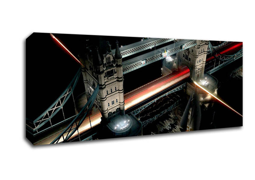Picture of London Tower Bridge From Above Panoramic Canvas Wall Art