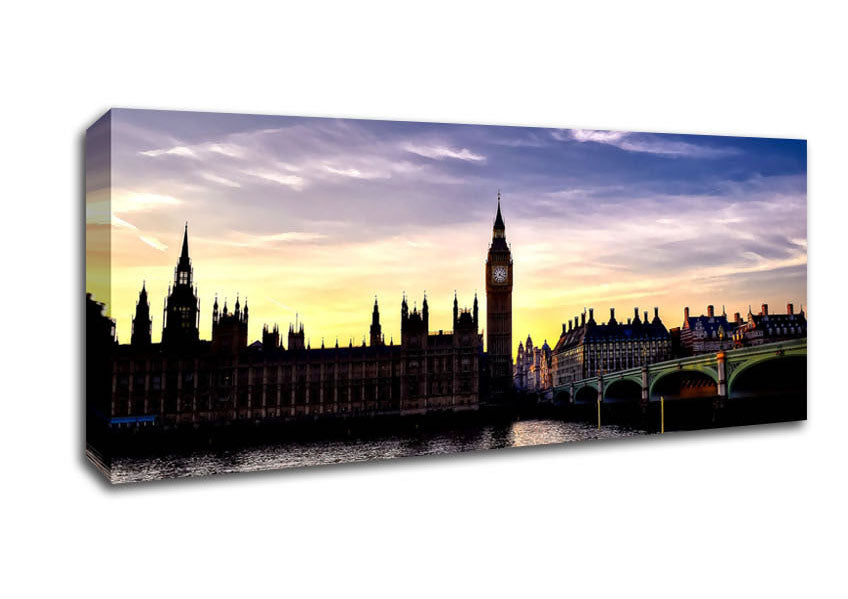 Picture of London Uk Panoramic Canvas Wall Art
