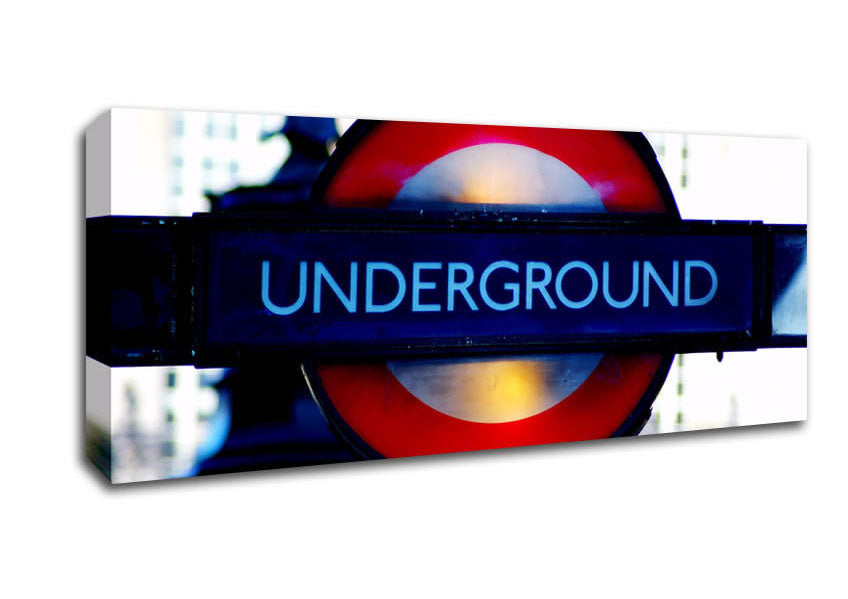 Picture of London Underground Sign Panoramic Canvas Wall Art