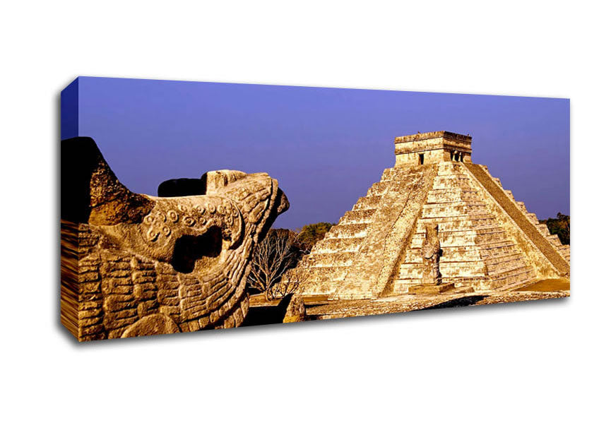 Picture of Mexico Pyramids Panoramic Canvas Wall Art