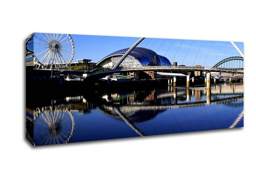 Picture of Millennium Bridge Newcastle England Panoramic Canvas Wall Art