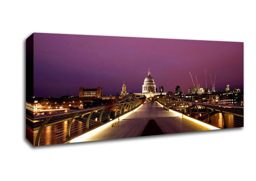 Picture of Millennium Bridge London Panoramic Canvas Wall Art