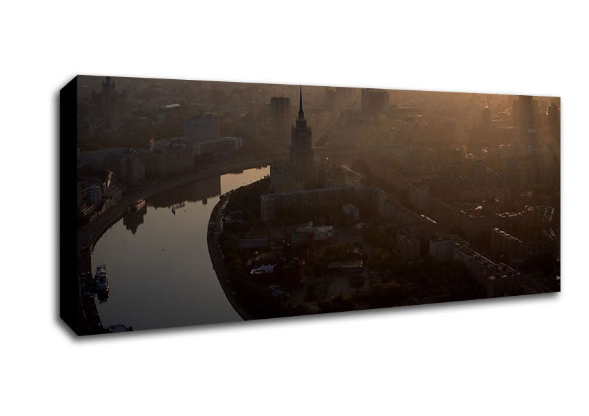 Picture of Morning In Moscow Panoramic Canvas Wall Art